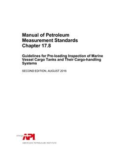 API MPMS Chapter 17.8 (R2022) API MPMS Chapter 17.8 (R2022)