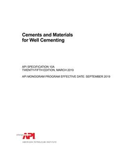 API Spec 10A API Spec 10A