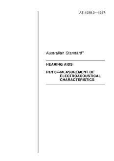 AS 1088.0-1987 AS 1088.0-1987