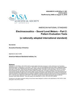 ASA S1.4 Part 2