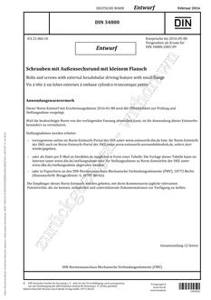 DIN 34800 - DRAFT