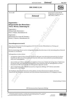 DIN 33402-2/A1 - DRAFT
