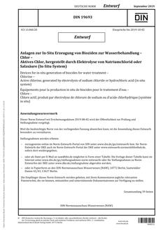 DIN 19693 - DRAFT