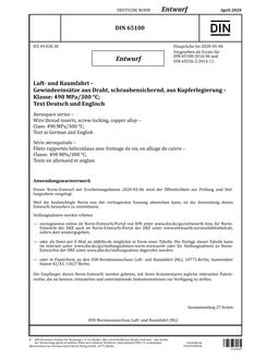 DIN 65100 - DRAFT