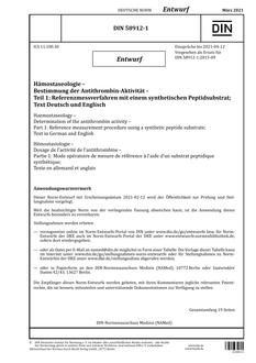 DIN 58912-1 - DRAFT