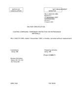 MIL MIL-C-46157A Notice 2 - Cancellation