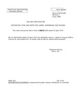 MIL MIL-D-13670C Notice 2 - Inactivation