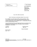 MIL MIL-D-23003A Notice 2 - Cancellation