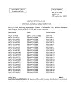 MIL MIL-S-20708/5E Notice 1 - Cancellation