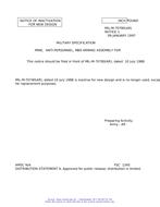 MIL MIL-M-70780 Notice 1 - Inactivation