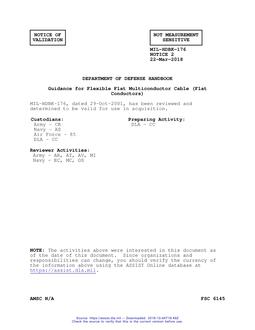 MIL MIL-HDBK-176 Notice 2 - Validation 2