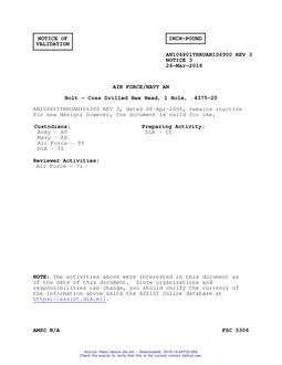 MIL AN106801THRUAN106900-3 Notice 3 - Validation 3