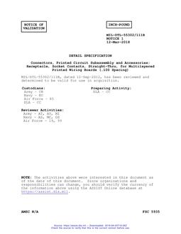 MIL MIL-DTL-55302/111B Notice 1 - Validation 1