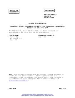 MIL MIL-DTL-55661C Notice 2 - Validation 2