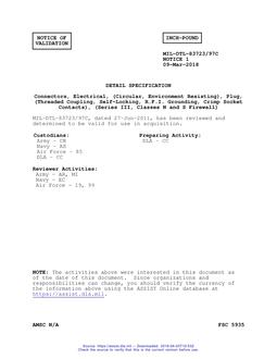 MIL MIL-DTL-83723/97C Notice 1 - Validation 1