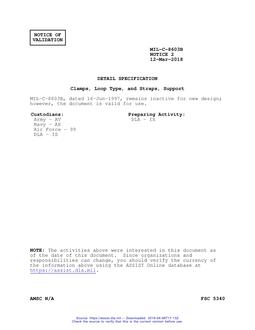 MIL MIL-C-8603B Notice 2 - Validation 1