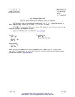 MIL MIL-M-15842B Notice 1 - Cancellation