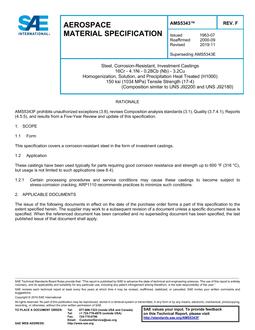 SAE AMS5343F SAE AMS5343F